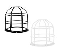 LIFKOME 2pcs Industrial Metal Bulb Cage Lamp Shade Anti-Impact Wire Safety Lampshade for Workshop Factory Lighting Protective Wire Mesh Lamp Guard