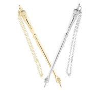 LIFKOME 2pcs Jewish Reading Pointer Metal Hand Pointers Chain for Bible Study and Religious Ceremonies Elegant