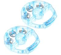 LIFKOME 2pcs Light up Tambourines Handheld Musical Toys for Boys and Girls 12cm Crystal Instruments Jingle Bells for Parties and Ktv