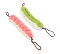 LIFKOME 2Pcs Long Strip Bath Scrubbing Towel Skin Friendly PE Material with Rich Foaming Gentle Exfoliating Back Scrubber for Shower Cleansing and Deep Cleaning Green and Orange Colors