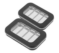 LIFKOME 2pcs Magnetic Eyeshadow Palettes Refillable Empty Makeup Storage Box with Window Cover for DIY Blush Eye Shadow Powder Compact Small Cosmetic Organizer