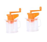 LIFKOME 2PCS Manual Soybean Juicer Machine Portable Plastic Soy Milk Maker Lemon Squeezer Easy Clean Food-grade Plastic for Home Kitchen