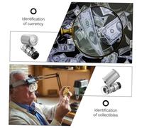LIFKOME 2Pcs Mini Microscope with LED Light Portable Pocket Magnifier for Jewelry Coin and Currency Detection for Collectors Connoisseurs and Amateurs Compact and Easy to Carry