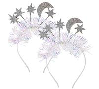LIFKOME 2pcs Moon Star Headband Boho Hair Accessories Adults Valentine Headwear Party Supply Headdress for Women