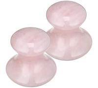 LIFKOME 2pcs Multi-Functional Gua Sha Facial Tools Made of Pink Powder Crystal a Beautiful Shape and Smooth Surface, for Face Massage and Foot Massage Using Natural Scraping Plates Spa