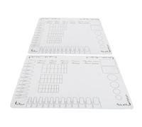 LIFKOME 2pcs Nail Practice Table Mat Nail Palette Manicure Photo Background Board Art Tool Tray for Tech Props