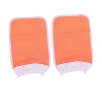 LIFKOME 2Pcs Natural Fiber Back Scrub Towels Thickened Bathing Gloves for Men Women Exfoliating Shower Body Scrubbers with Rich Lightweight Dirt Ash Mud Remover for Back Neck Shoulders