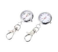 LIFKOME 2pcs Nurse Watch Keychain Clip-on Portable Pocket Watches for Nurses and Doctors Digital Face for Healthcare Professionals