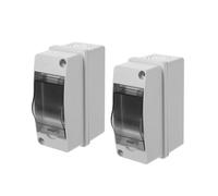LIFKOME 2pcs Outdoor Electrical Box Abs Enclosure with Transparent Window for Circuit Breaker Protection Suitable for Shopping Centers Power Stations and Industrial Use
