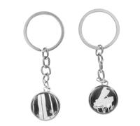 LIFKOME 2pcs Piano Keychain Musical Instrument Key Hanging Decor Unique Bag Pendant for Music and Sturdy Key Decoration Great for