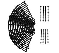 LIFKOME 2pcs Plant Pot Grid Cover Black Plastic Flower Protector