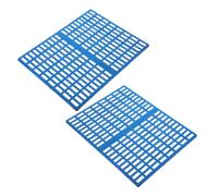LIFKOME 2pcs Plastic Bunny Cage Mat for Small Animals Soft and Comfortable Rabbit Resting Mat with Holes Easy to Clean Blue Floor Pad for Cage Use