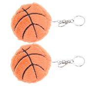 LIFKOME 2pcs Plush Basketball Keychain for Boys and Girls Soft and Comfortable Bag Charm Keyring for Backpacks and Purses Cute Sports Purse Accessories