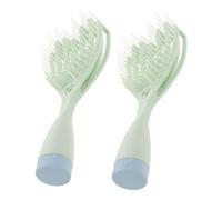 LIFKOME 2pcs Portable Hollow Hair Brush with Built in Mirror for Wet and Dry Hair Curved Vented Design for Detangling and Styling for Curly and Straight Travel Friendly Volume Comb