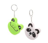 LIFKOME 2pcs Portable Mini Tape Measure Keychain Pendant with Automatic Retractable Cartoon Animal Design Panda Frog for Quick Measurements and Everyday Use