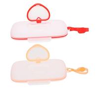 LIFKOME 2pcs Portable Wipes Box for Travel Refillable Wipes Dispenser Case Handle for Stroller Hanging Use Holds Wet Conveniently