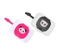 LIFKOME 2Pcs Portable Wipes Holder Lightweight Compact Wet Tissue Dispenser for Travel and Home Use and Practical Wipes Storage Box in Black and Red for Stroller and Nursery Organization