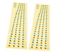 LIFKOME 2Pcs Professional Bass Scale Stickers for Fretboard Note Mapping Printing Practicing Decals for Beginners Learning and Practice Accessory