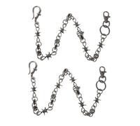 LIFKOME 2pcs Punk Pants Chain For Men And Women: Jean Chain For Hip Hop Rock Trouser Accessory - Metal Decoration For Hip Hop Rock Jean