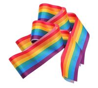 LIFKOME 2pcs Rainbow Sash Lgbt Pride Accessories Unisex Shoulder Strap Lightweight Rainbow Flag Design for Gay Parade Party Celebration