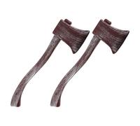 LIFKOME 2pcs Realistic Plastic Axe for Lightweight Halloween Prank Prop Pirate Costume Stage Performance Decorative Party