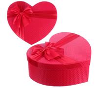 LIFKOME 2pcs Red Heart Shape Gift Box for Valentine's Day with Elegant Appearance and Freely Decorated Interior, Paper Material Storage Box for Birthday and Wedding Gift Packaging