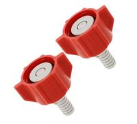 LIFKOME 2pcs Red Soda Maker Bib Connector Adapter 3/8" Plastic Hose Bib Adapter for Sparkling Water Machine Beverage Use