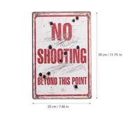 LIFKOME 2pcs Retro Style Warning Sign Made of Rust Resistant Iron, Weather-resistant Outdoor Use Caution Sign for Private Area or Wall Decoration