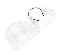 LIFKOME 2pcs Rhinestone Mesh Veil Hair Accessories for Women Classic Modern Design for Weddings Tea Parties and Halloween Costumes Black White
