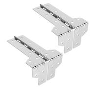 LIFKOME 2pcs Road Case Hinge Foldable Air Case Corner Hinge Metal L-Shaped Silver for Restoration