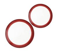 LIFKOME 2Pcs Round Silicone Baking Mats Nonstick Heatproof Pizza Pads Oven Safe Kitchen Accessory Φmm Φmm Reusable Food-Grade Flexible Easy to Clean