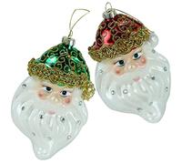 LIFKOME 2pcs Santa Face Pendant Christmas Theme Ornaments for Home Decoration Vivid and Lovely Holiday Decor Unique for Boys and Girls