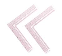 LIFKOME 2pcs Shaped Sewing Measuring Rulers with Clear Scale and Grid Lines Flexible Plastic Tailor Tools for Pattern Making Dressmaking Quilting and Garment Grading