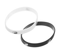 LIFKOME 2pcs Silicone Balance Wristbands Set Featuring Comfortable Fit and Secure Fit, Stylish Yin Yang Relationship Bracelets for Daily Life and Gym Workouts with Unique Street Dance