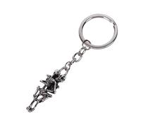 LIFKOME 2pcs Silver Skull Keychains Pendant Chains for Keys Bags Cellphones Adorable Halloween Accessories for Couples and
