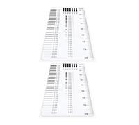 LIFKOME 2Pcs Spot Detection Ruler and Crack Width Gauge Double-Sided Lamination - High Accuracy Surface Defect Inspection Tool for Industrial Measurement and Quality Control