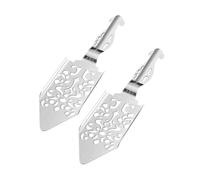 LIFKOME 2Pcs Stainless Steel Absinthe Spoons Hollowed Filtered Wormwood Cocktail Bar Accessories Multi Function Drippers for Household Bar Supply