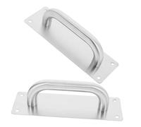 LIFKOME 2pcs Stainless Steel Door Handle Pull and Push Plates Sliding Barn Door Hardware for Residential Commercial Closet and Warehouse Use Easy Installation and Wear-Resistant Design