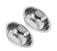 LIFKOME 2pcs Stainless Steel Foot Basin Durable Soak Tub for Feet Face Laundry Stable Non Tip Round Washing Bowl for Bathroom Kitchen Laundry Room Easy Clean