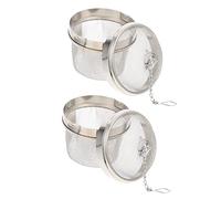 LIFKOME 2pcs Stainless Steel Tea Ball Strainers with Fine Mesh for Filtering Tea Dregs, Suitable for Jewelry and Watch Cleaning at Home Or Office, Sturdy Seasoning Infuser Balls