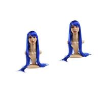 LIFKOME 2pcs Synthetic Hair Wavy Wig Party Wig Wigs for Women Straight Wig Synthetic Full Wig Women Long Staight Wig Lace Front Wigs Full Head Wig 80cm Hair Extension Long Staight Hair