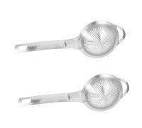 LIFKOME 2pcs Tea Sifter Strainer Matcha Tea Sifter Hand Held Sieve Silver