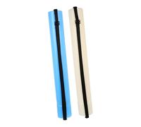 LIFKOME 2pcs Telescopic Poster Storage Tubes Carry Straps, Plastic Drawing and Drafting Document Carriers for Artists and Architects, Extendable White and Blue Tubes for Artworks and Blueprints