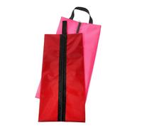 LIFKOME 2Pcs Travel Shoe Bags Dustproof Zippered Shoe Storage Organizer for Men Women, Portable Sneaker Carrier Pouches for Travel and Home, Rose Red Large Capacity