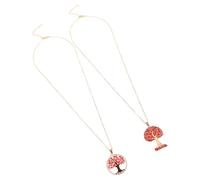 LIFKOME 2pcs Tree of Life Pendant Necklace for Women Brass Clavicle Chain with Hollow Peace Tree Design Tarnish-resistant Artistic Jewelry for Everyday Wear and Social Events