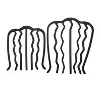 LIFKOME 2pcs U-shaped Hair Fork Clips Metal Hairpins with Seven Prongs Elegant Side Hair Combs for Women Party Wedding Daily Wear Accessories