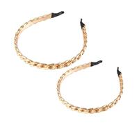 LIFKOME 2pcs Vintage Metal Chain Headbands Large Small Women S Fashion Headdress Hair Jewelry Golden Stylish Party Accessory for Weddings Birthdays Valentine S Day Anniversary Photography