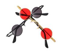 LIFKOME 2pcs Vintage Small Circle Sunglasses Retro Round Punk Eyewear for Men Women Frame Durable Fashionable Party Eyeglasses with Sun Protection