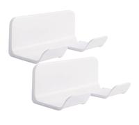 LIFKOME 2pcs Wall Mounted Hair Dryer Storage Rack with Installation Suitable for Bathroom and Bedroom Easy Access Organizer with Simple Elegant Design