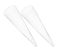 LIFKOME 2pcs Wall-mounted Hanging Glass Vases with Wooden Rack, Hydroponic Holders for Home Décor, Small Cone-shaped Plant Holders for Indoor Greenery